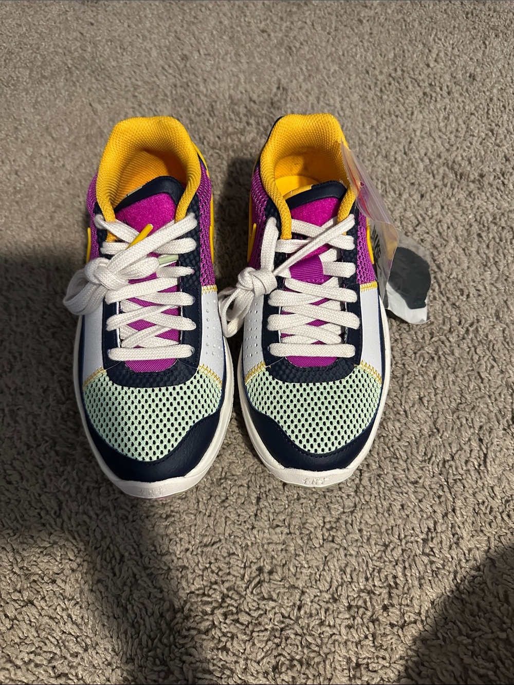 Nike Kids Multicolor Sneakers - Purple, Yellow & Navy